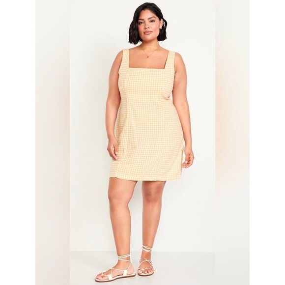 Unbranded Dresses & Skirts - NWT Old Navy Linen Blend Gingham Mini Dress Plus Size 2X